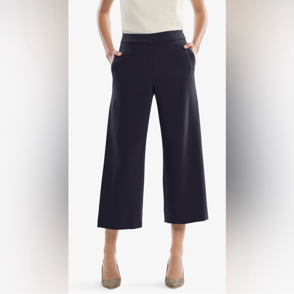 Women's Navy Wide-Leg Pants